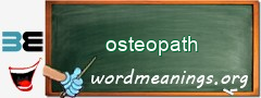 WordMeaning blackboard for osteopath